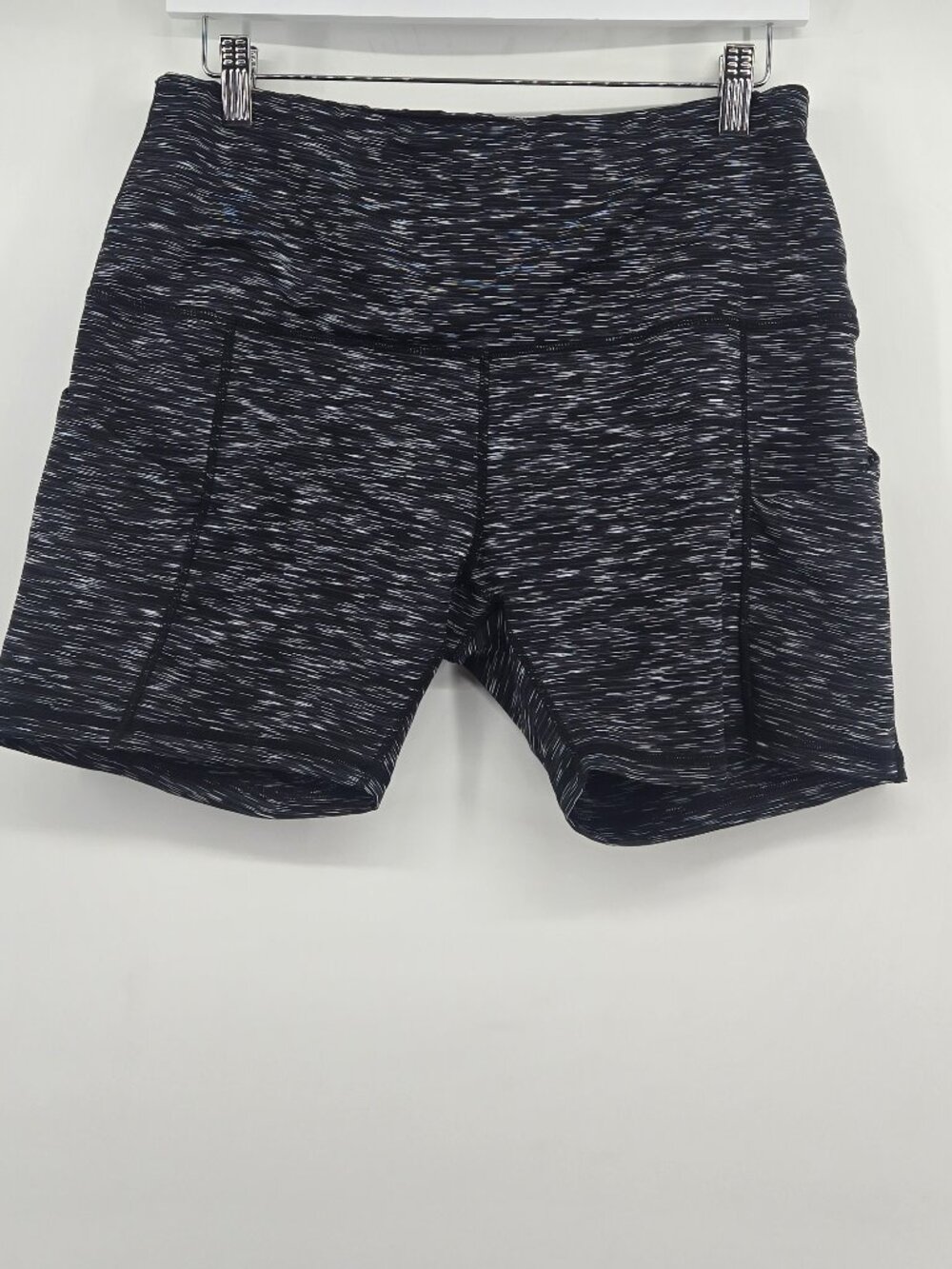 Ododos High Waist Biker Shorts with Pockets 5.5" - XL SpaceDye Black
